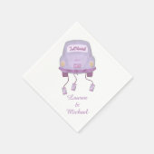 Violet Honeymoon Car Wedding Serviette (Ecke)