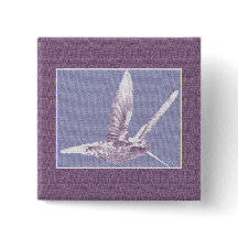 Violet Hummingbird Button