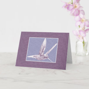 Violet Hummingbird Grußkarte Karte