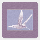 Violet Hummingbird Quadratischer Aufkleber (Vorderseite)