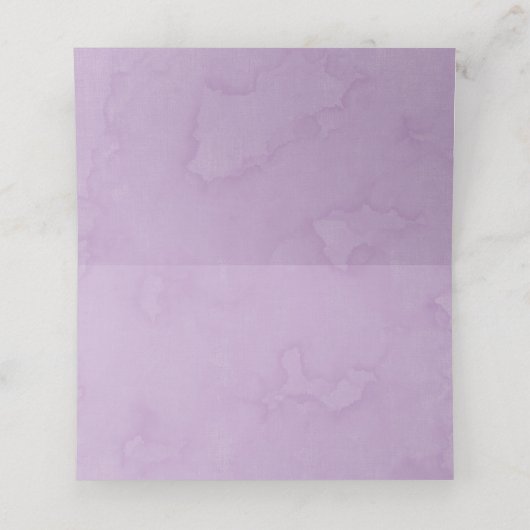 Violet Hydrangea Blumenschmetterling Hochzeitstisc Platzkarte (Innenseite Aufgefaltet)