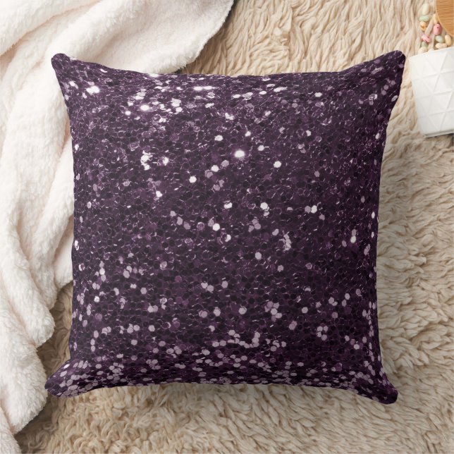 Violet Imitate Sequin Glitzer Throw Kissen (Decke)