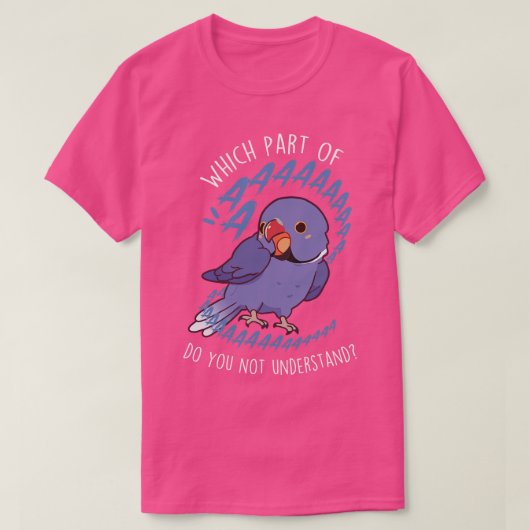 Violet Indian Ringneck Parrot Aaaa T-Shirt (Design vorne)