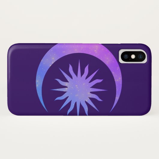 Violet Indigo Lila Moon & Sun Zen Case-Mate iPhone Hülle (Rückseite (Horizontal))