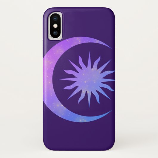 Violet Indigo Lila Moon & Sun Zen Case-Mate iPhone Hülle (Rückseite)