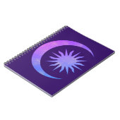 Violet Indigo Lila Moon & Sun Zen Dream Journal Notizblock (Linke Seite)