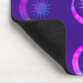 Violet Indigo Lila Moon & Sun Zen Mousepad (Ecke)