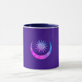 Violet Indigo Lila Moon & Sun Zen Schlafzimmer Tasse (Zentrum)
