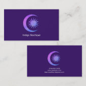 Violet Indigo Lila Moon & Sun Zen Visitenkarte (Vorne/Hinten)