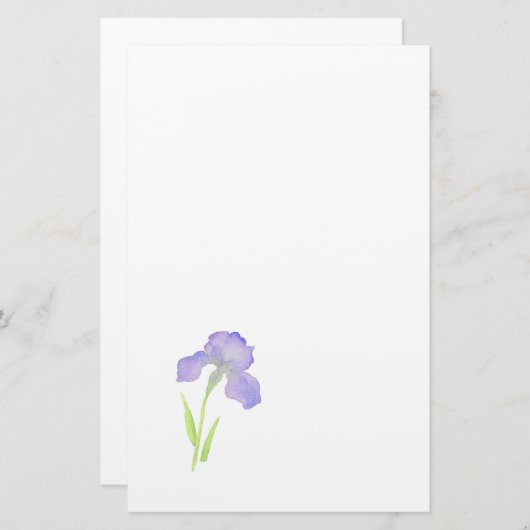 Violet Iris Briefpapier (Vorne/Hinten)