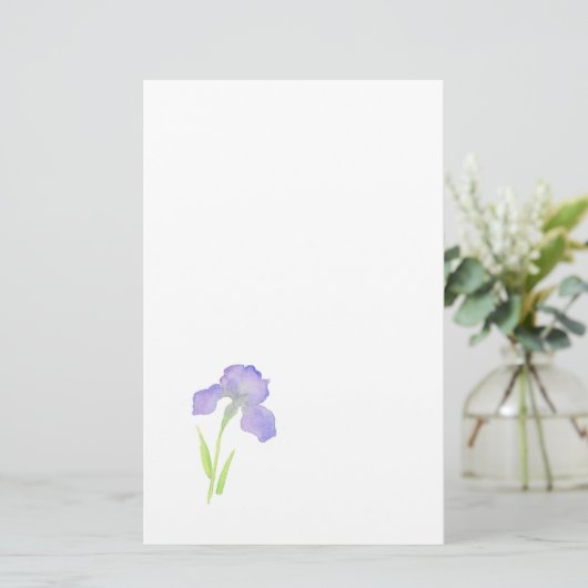 Violet Iris Briefpapier (Stehend Vorderseite)
