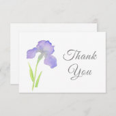 Violet Iris Dankeskarte (Vorne/Hinten)