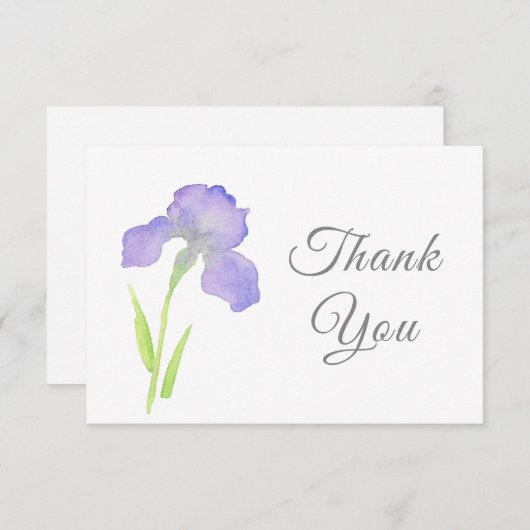 Violet Iris Dankeskarte (Vorne/Hinten)