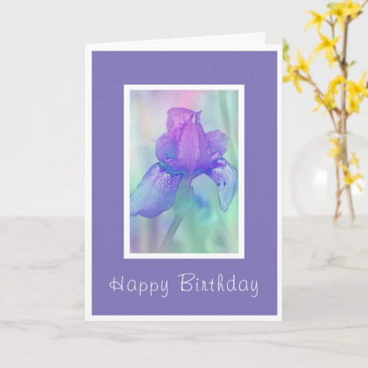 Violet Iris Karte (Gelbe Blume)