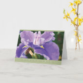 Violet Iris Note Card Karte (Gelbe Blume)