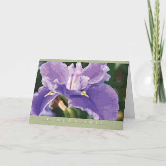 Violet Iris Note Card Karte (Vorderseite)