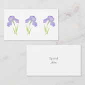 Violet Iris Note Card Mitteilungskarte (Vorne/Hinten)