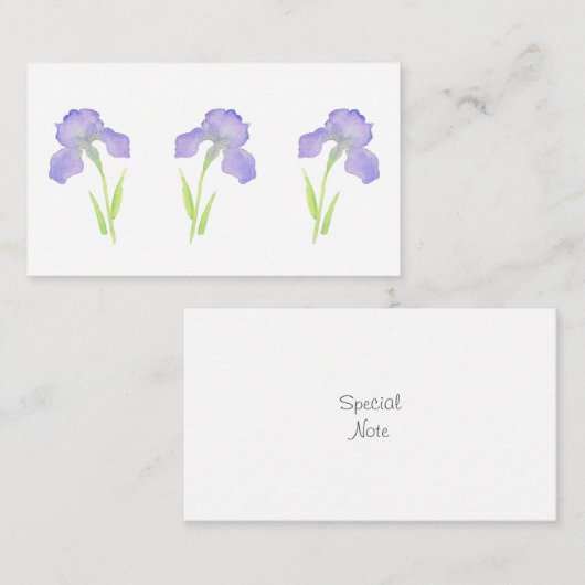 Violet Iris Note Card Mitteilungskarte (Vorne/Hinten)
