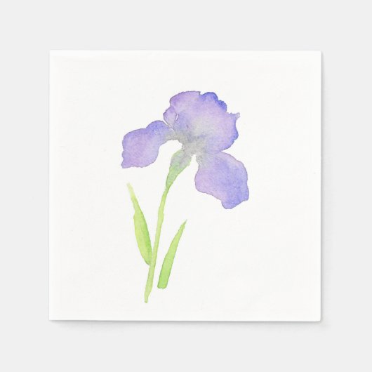 Violet Iris Serviette (Vorderseite)