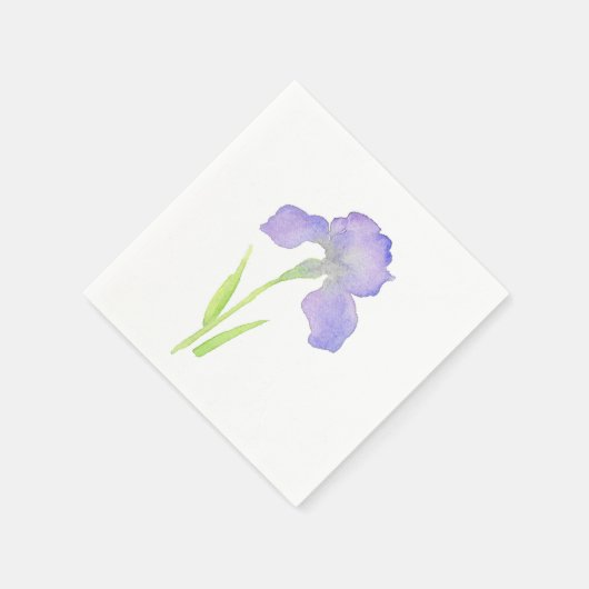 Violet Iris Serviette (Ecke)