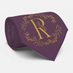 Violet (JTC) Mit Monogramm farbige Trauzeugen Krawatte