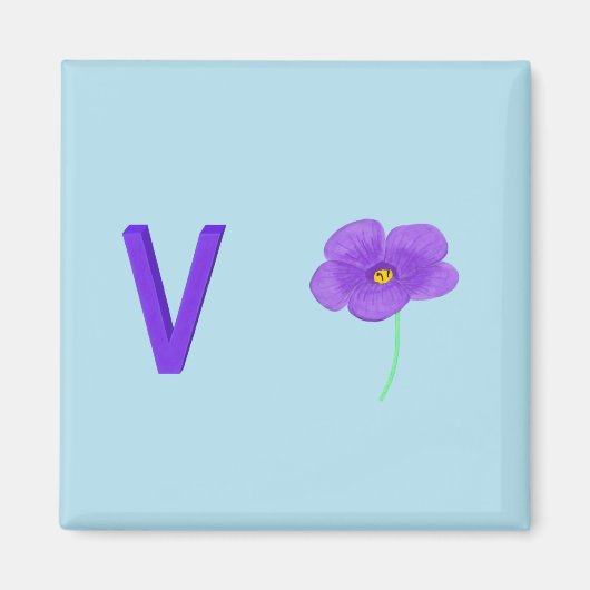Violet-Kühlschrankmagnet Magnet (Vorne)