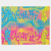 VIOLET LACE - Digital - Fraktal Art - Fleecedecke (Vorderseite (Horizontal))