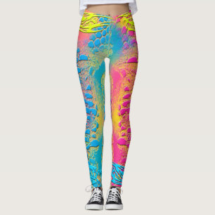 VIOLET LACE - Digital - Fraktal Art - Leggings