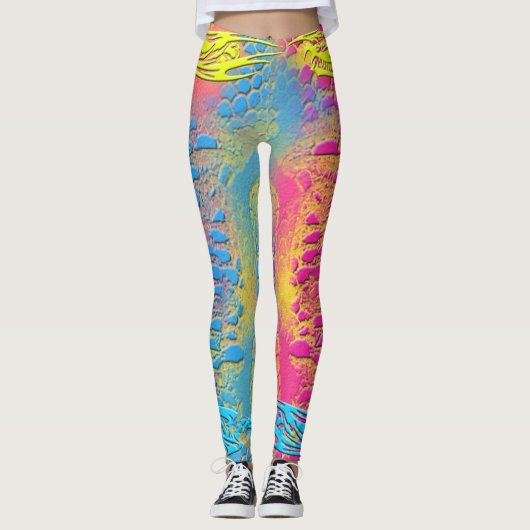 VIOLET LACE - Digital - Fraktal Art - Leggings (Vorderseite)