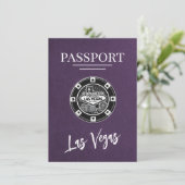 Violet Las Vegas Passport Save the Date (Stehend Vorderseite)
