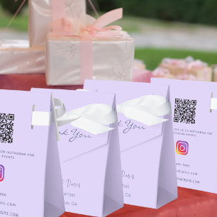 Violet Lavendel Business QR Code Instagram Geschenkschachtel