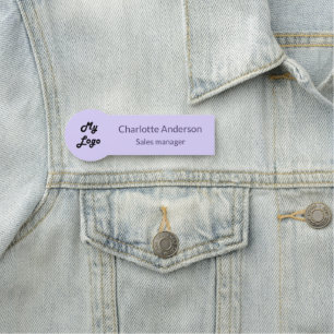 Violet Lavendel Firmenlogo Mitarbeiter Namensschild