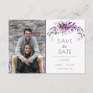 Violet Lavendel Lila florales Foto Save the Date