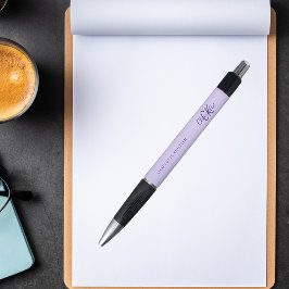Violet-Lavendel-Monogramm-Namensskript Kugelschreiber