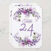 Violet Lavendel Poppy Blume Hochzeitskarte Einladung (Vorne/Hinten)