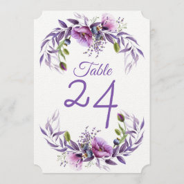Violet Lavendel Poppy Blume Hochzeitskarte Einladung