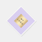 Violet lavender café Bar business logo Serviette (Ecke)