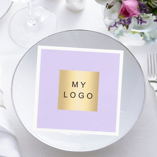 Violet lavender café Bar business logo Serviette