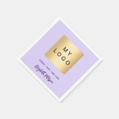 Violet lavender café Bar business Logo Signatur Serviette (Ecke)