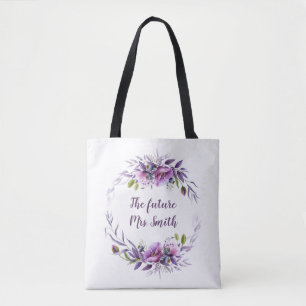 Violet Lavender Lila Floral Future Frau Bridal   Tasche