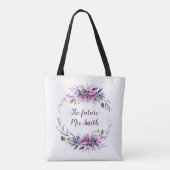 Violet Lavender Lila Floral Future Frau Bridal | Tasche (Rückseite)