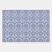 Violet, Lavender, Lilac, Blues & White Art Deco  Geschenkpapier Set (Vorderseite)