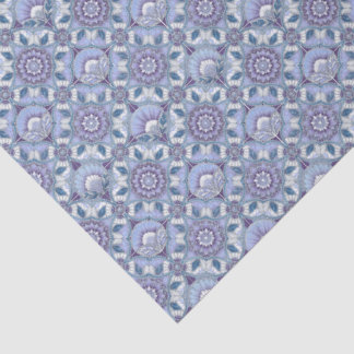 Violet, Lavender, Lilac, Blues & White Art Deco  Seidenpapier