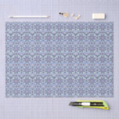 Violet, Lavender, Lilac, Blues & White Art Deco  Seidenpapier (Handwerk)