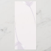 Violet Lavender & Peach Color Guest Name Dinner Menükarte (Rückseite)