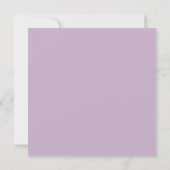 Violet Lavender Square Hochzeitskarten Einladung (Rückseite)