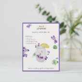 Violet Lemonade Denken Sie an Sie Postkarte (Stehend Vorderseite)