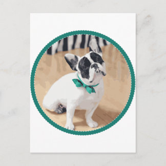 Violet Lieben Sie! Französische Bulldogie Art für  Postkarte