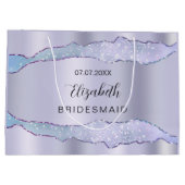 Violet lila agata Bridesmaid Große Geschenktüte (Rückseite)