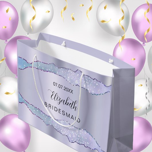Violet lila agata Bridesmaid Große Geschenktüte